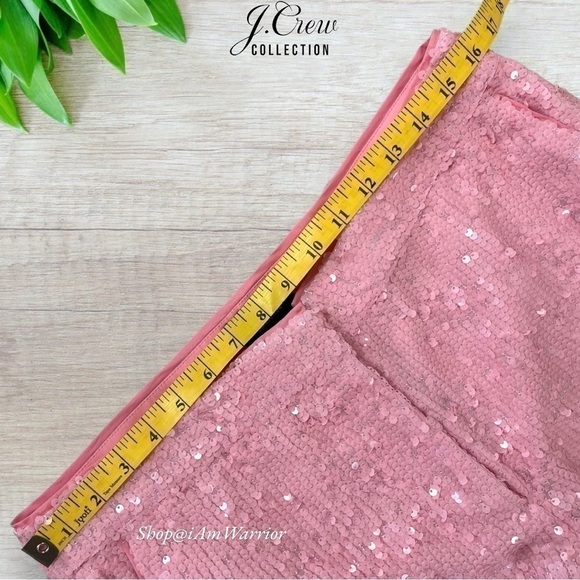 J.Crew Collection NWT bubblegum high waisted pink sequin pants *shop@iamwarrior - Picture 8 of 13